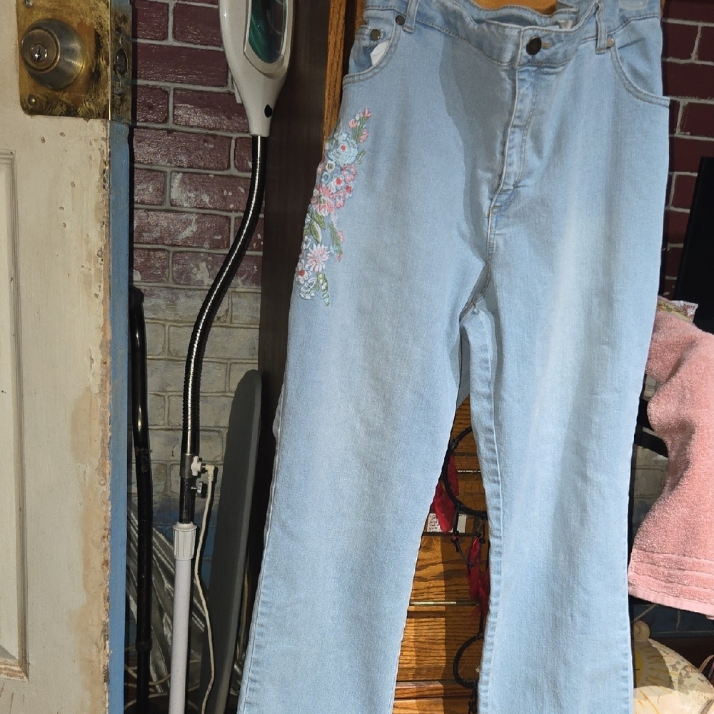 Woman Within Light Wash High-Rise Jeans - Picture 3 of 6